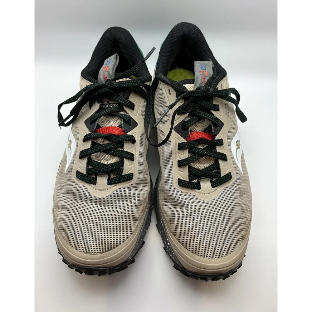 Saucony‎ Peregrine 13 Womens 8.5 Trail Running Shoes Tan Green S10841-15 Workout